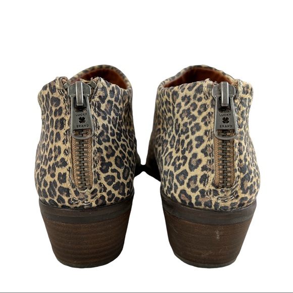 Lucky Brand Fai Cheetah Print Ankle Booties Size 5.5M - Picture 7 of 16